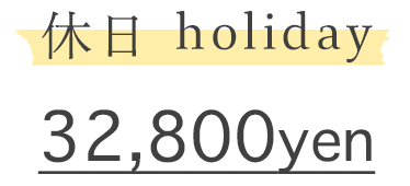 休日 32,800円
